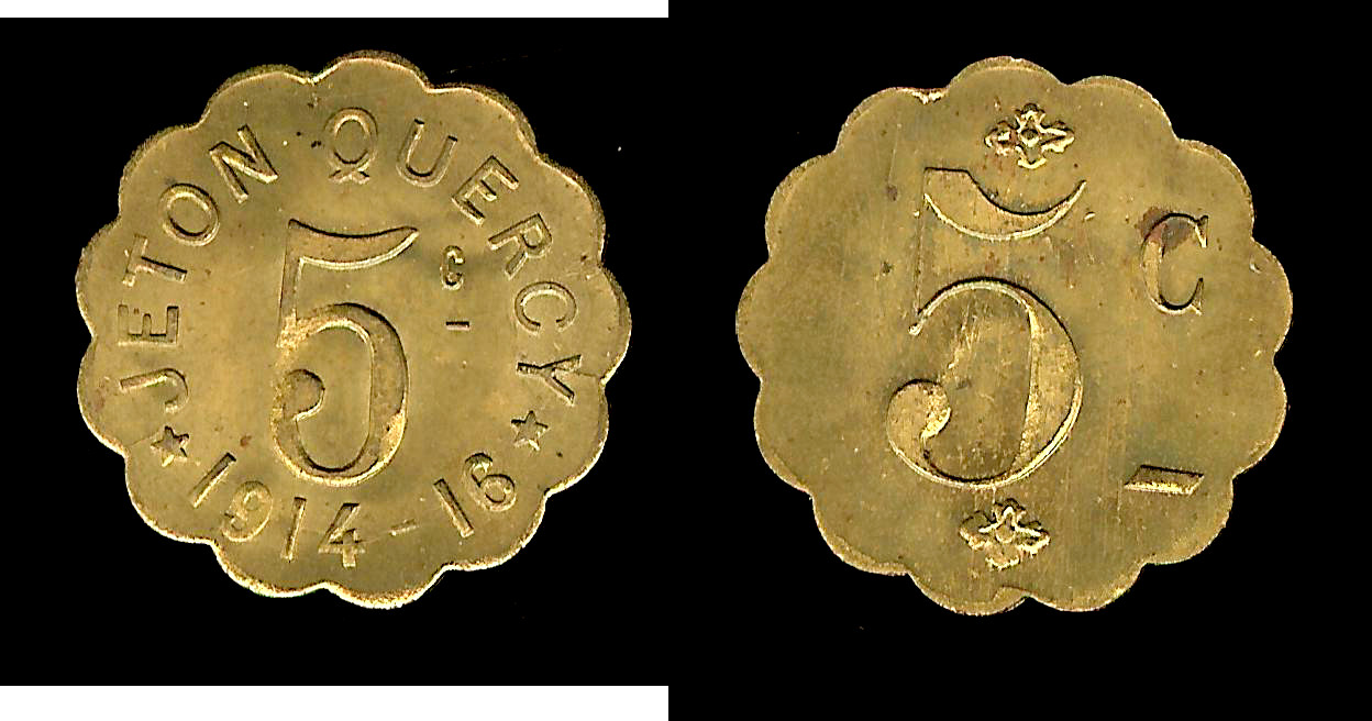 Jeton Quercy Montpellier - Hérault (34) 5 centimes 1914-1916 SPL